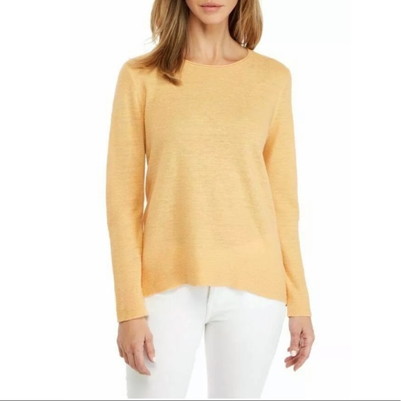 Eileen Fisher 100% Organic Linen Light Knit Tunic - Picture 1 of 8